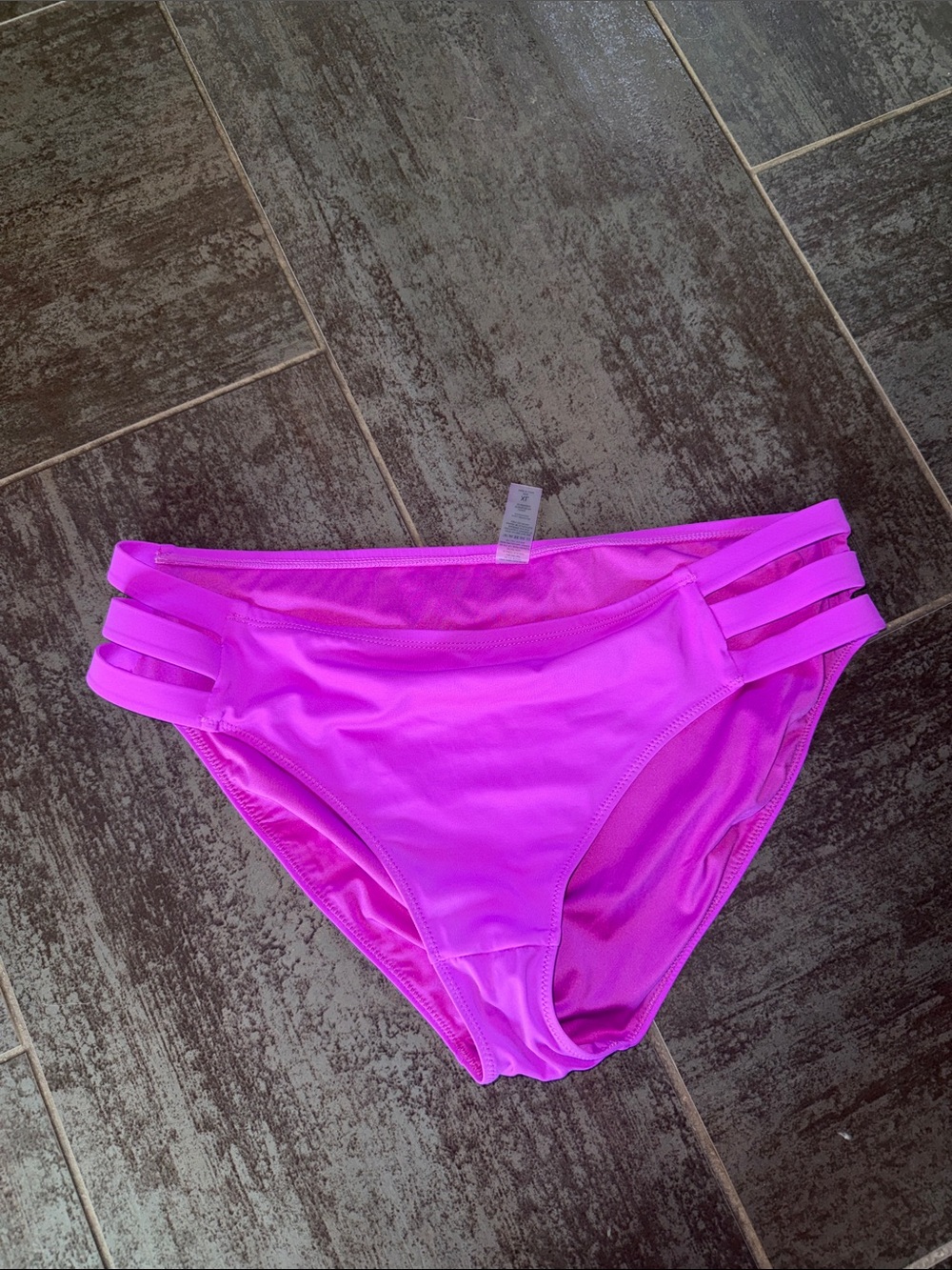 Kiava bright purple strappy Bikini Bottoms